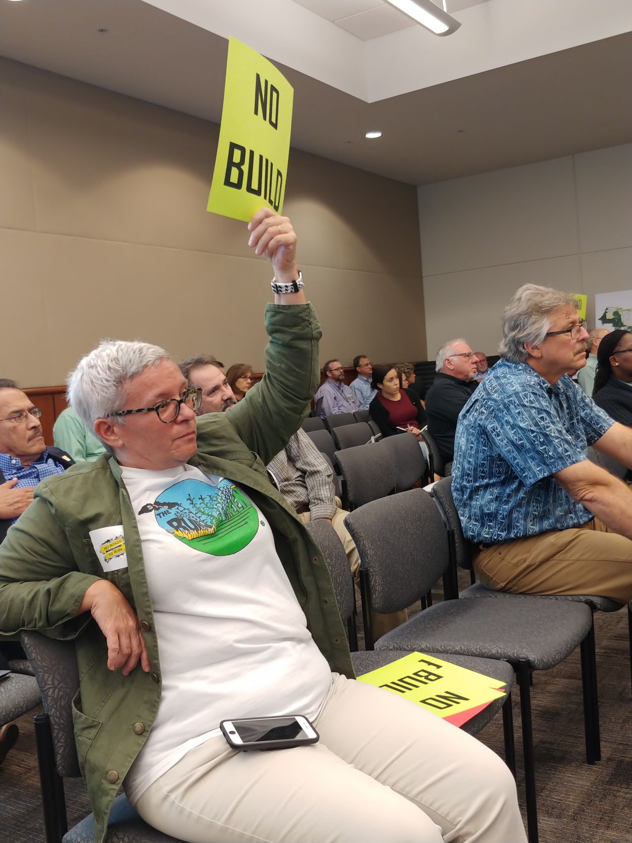 Cris Costello of Sierra Club at turnpike meeting